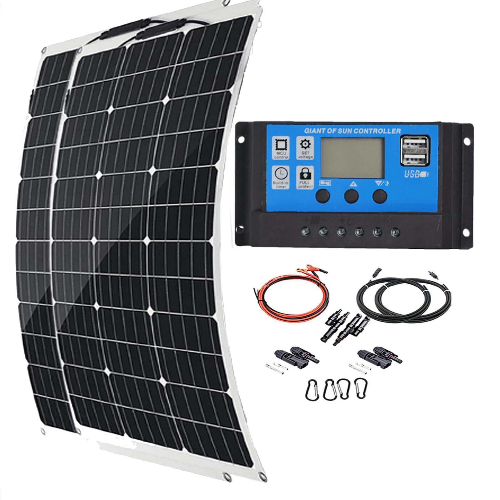 Panneaux solaires pour camping-car et van amovible 300W ultra léger 18V