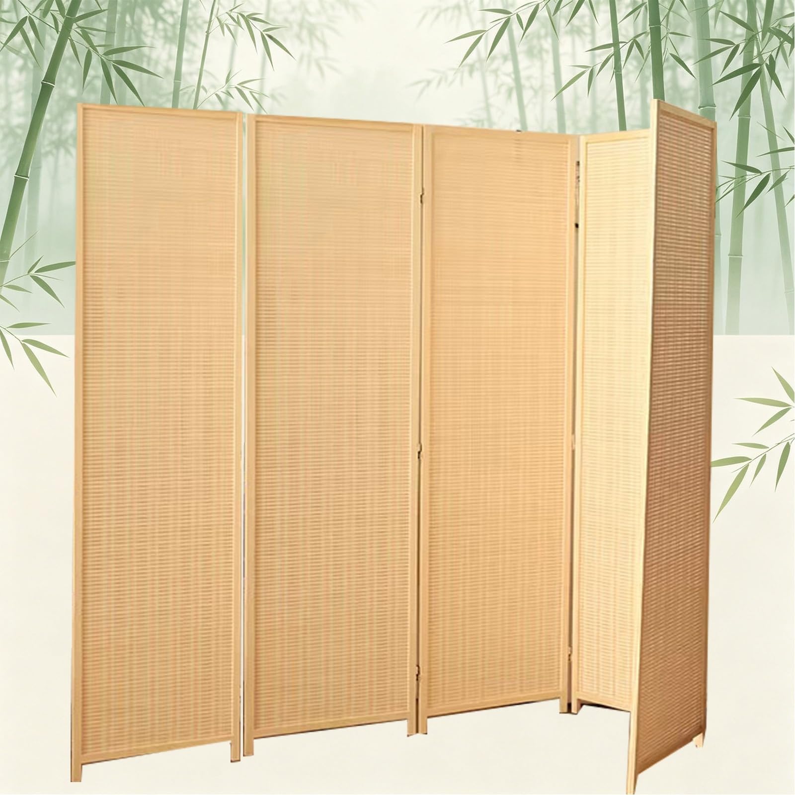 Tall Bamboo Partition Wall,Separation Dividers Freestanding,Room Divider