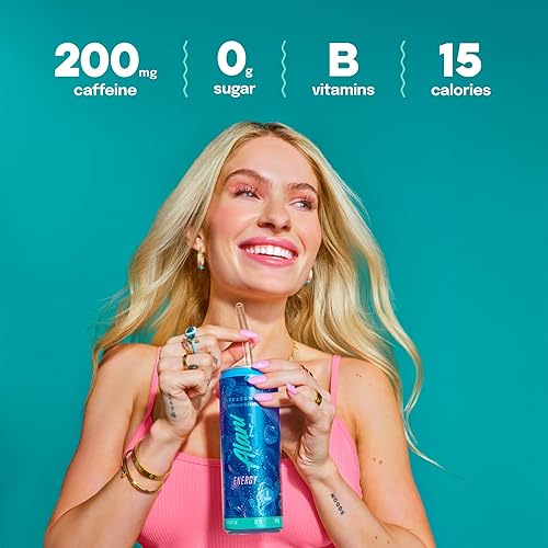Miniatura 142 de Alani Nu WATERMELON WAVE, bebidas energéticas bajas en calorías, sin azúcar, 200 mg de cafeína, biotina, vitaminas B, cero azúcar, 10 calorías