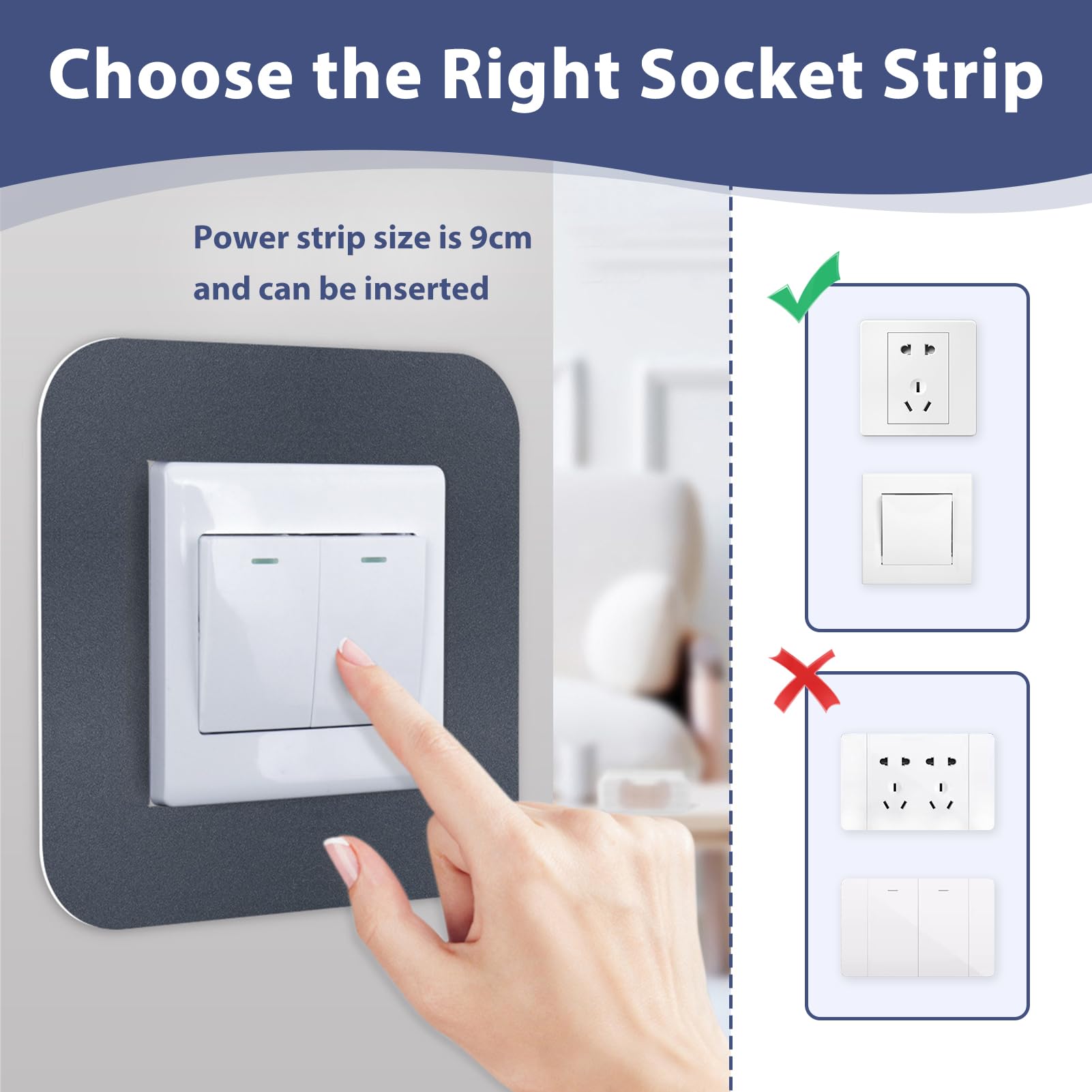 4 Pcs Dark Gray Light Switch Surround - Single Switch Covers, Perfect for Home & Office Decoration (8.6cm x 8.6cm) - Image 3
