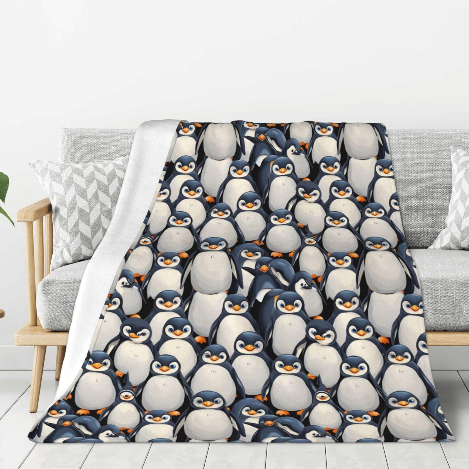 Couverture douce et épaisse pingouins apporte tendresse et réconfort