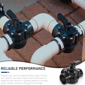 4717 3-Port 2 to 2.5 Inch Replace Part for Jandy Positive Seal Diverter Valve Suitable for Ground Pool, Tub & Spa System