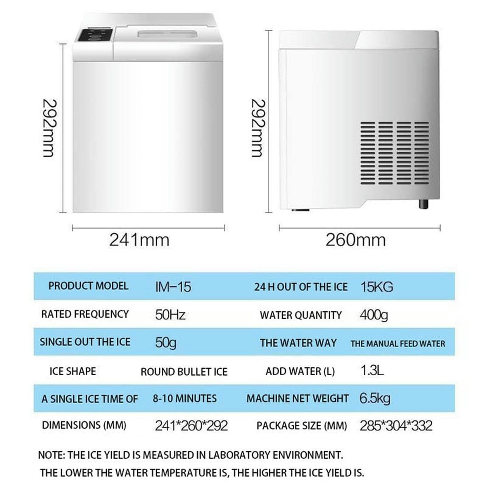 Máquina eléctrica de Hielo cilíndrica Tipo Bala para Uso doméstico, de sobremesa, para pequeñas Tiendas de té con Leche.