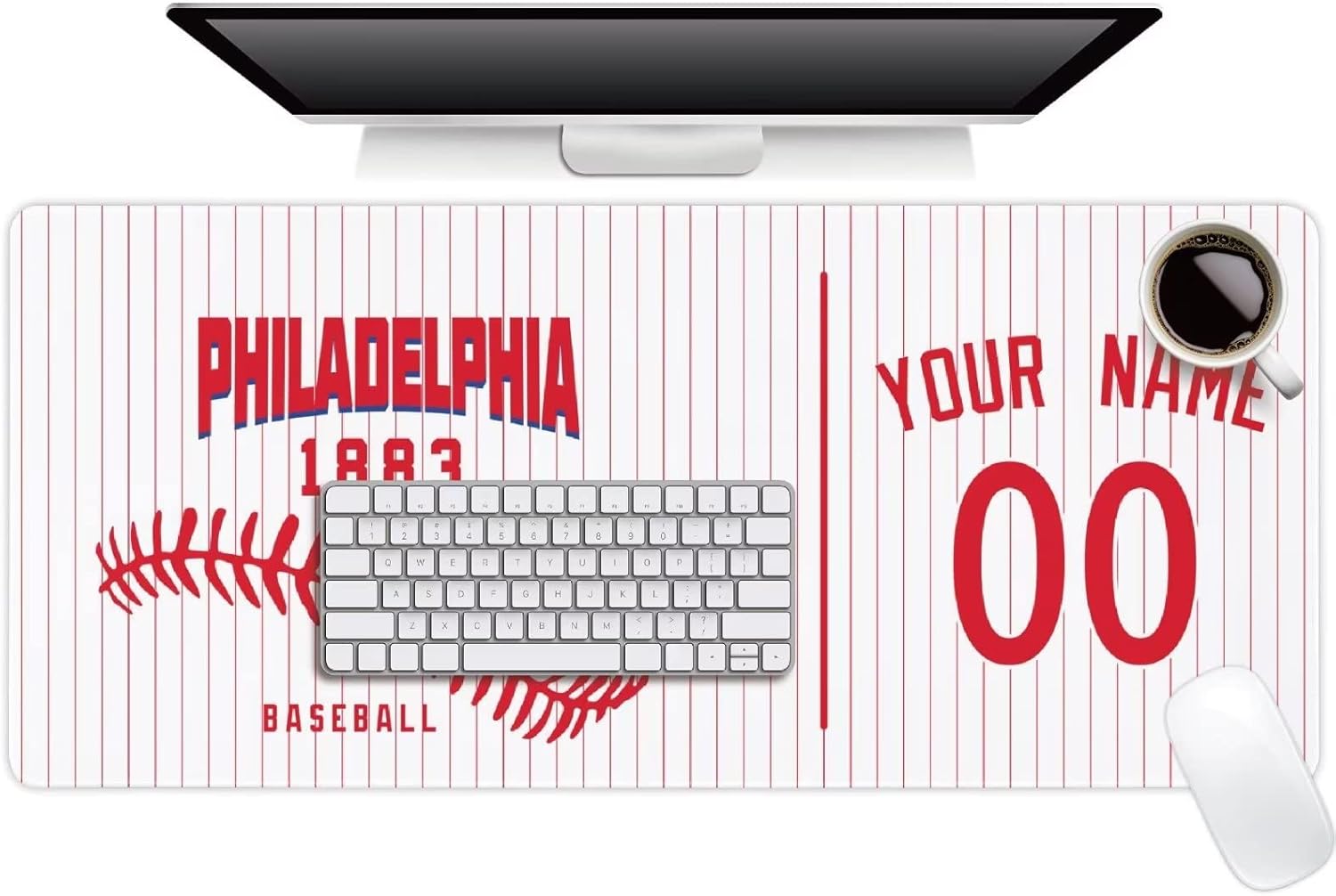 St. Louis Mouse Pad Custom Any Name and Number Personalized Desk Pad for Men Women Youth Gifts