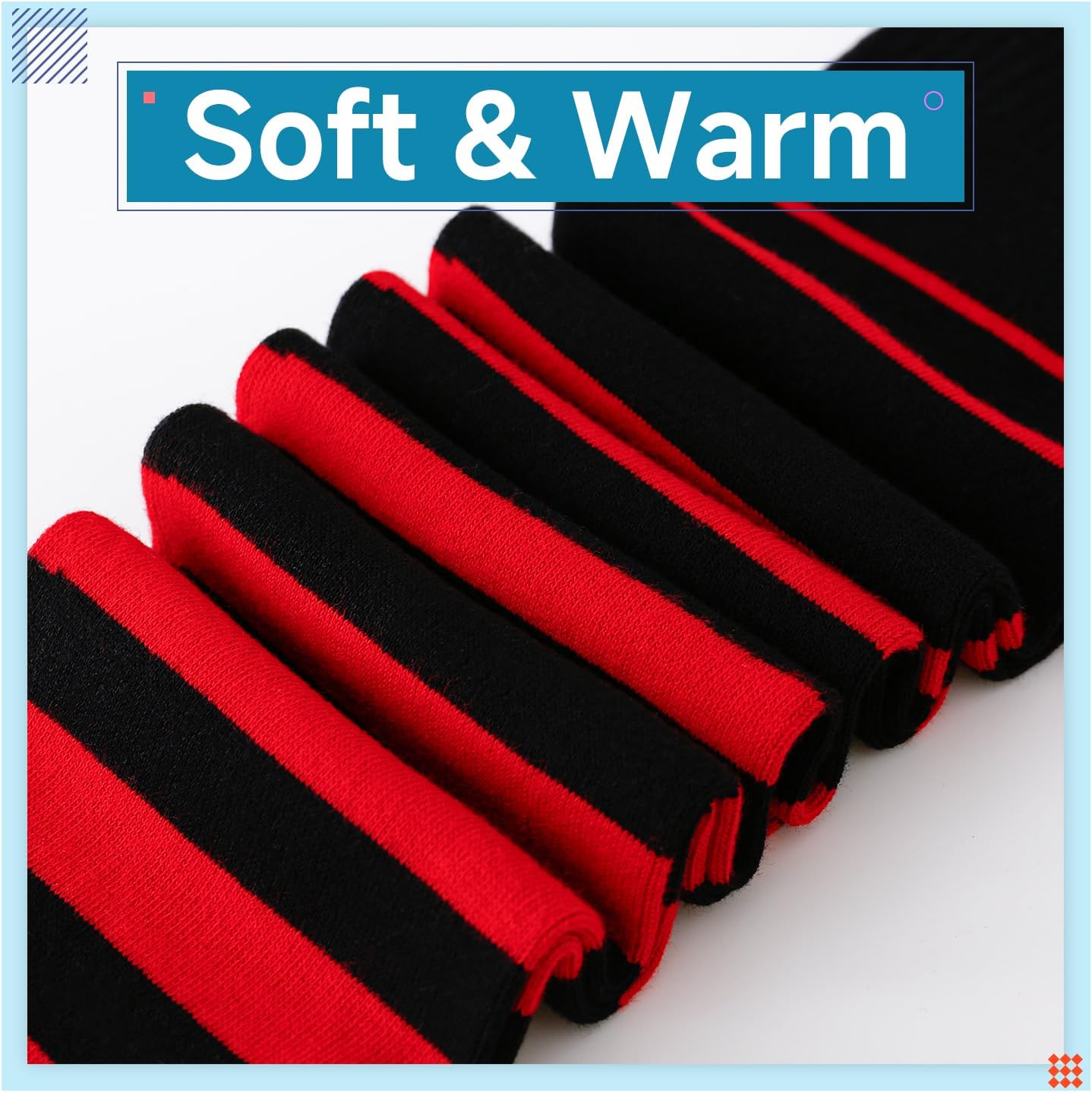 Kayhoma Extra Long Gradient Zebra Stripe Thigh High Socks Over the Knee High Socks - Image 5