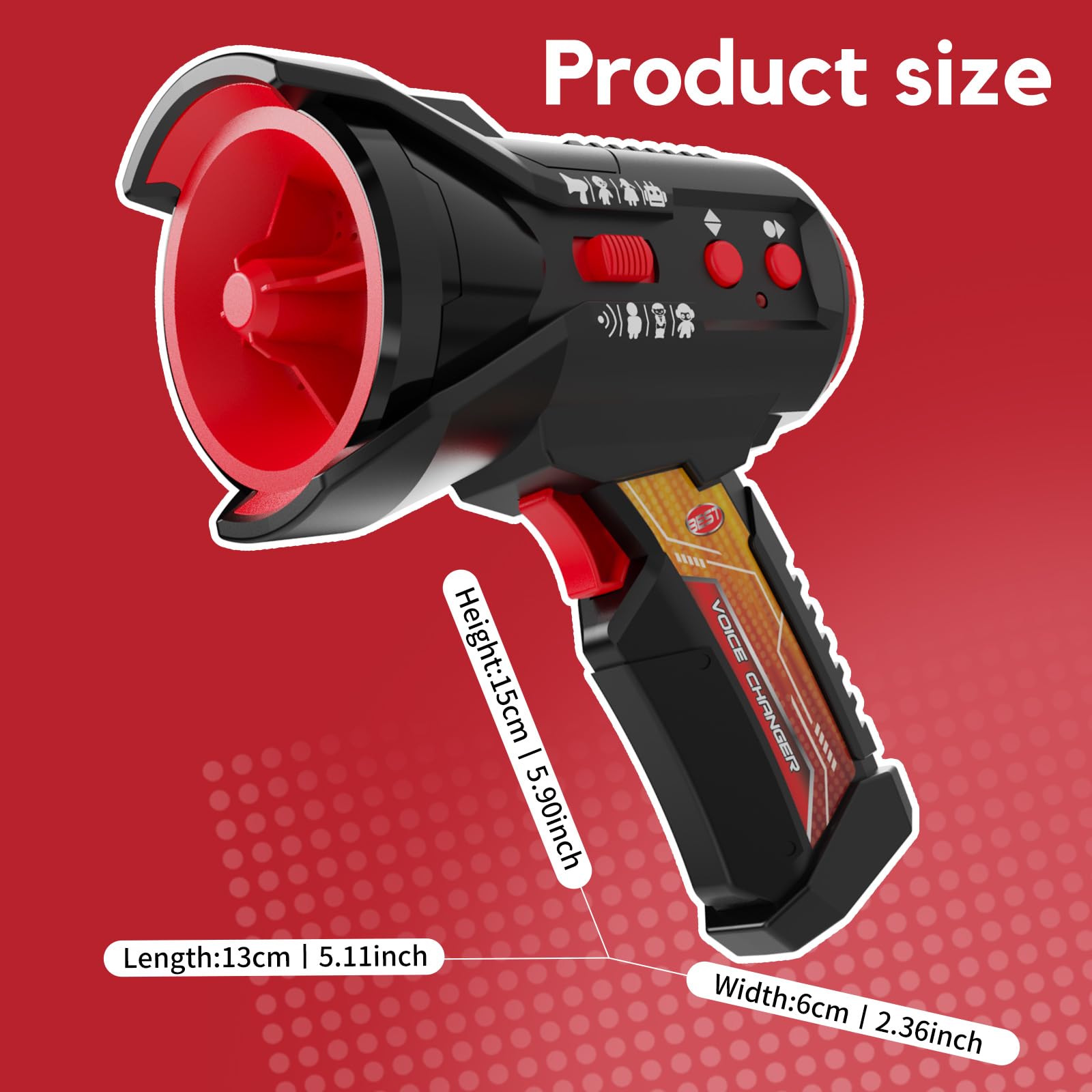 Multi Voice Changer per bambini con 8 diversi effetti vocali, cambia voce, registratore e funzione megafono, giocattolo cambia voce per bambini, ragazzi dai 3 anni in su