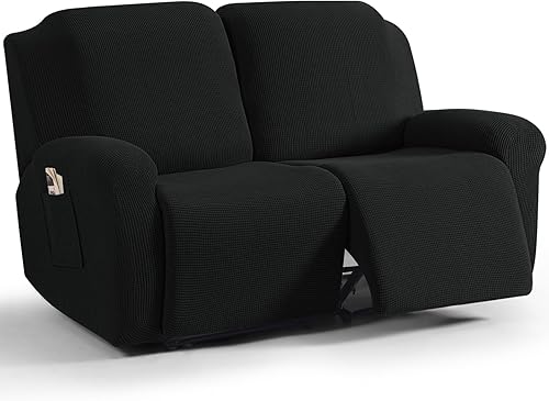 Miniatura 92 de TAOCOCO Fundas para sofá reclinable, 8 piezas, fundas elásticas para sofá grande de 3 asientos, fundas reclinables, protector de muebles con patrón