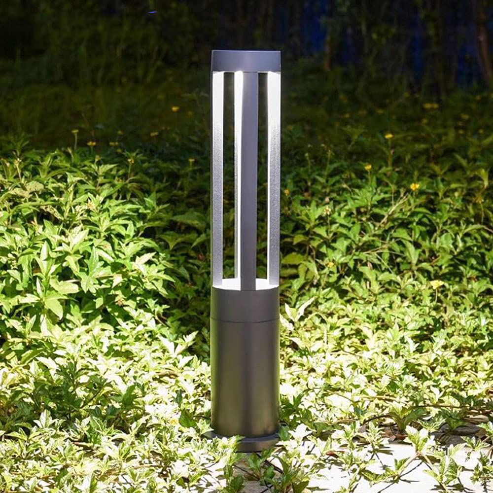 Außen wasserdicht Gartenlampe, Gartenbeleuchtung LED Außenleuchte, Außen Terrassen Standleuchte, 7W Außen Anthrazit Garten Stehleuchte IP65, Weg-Beleuchtung, Innenhöfe, 3000K, Aluminium (60cm)