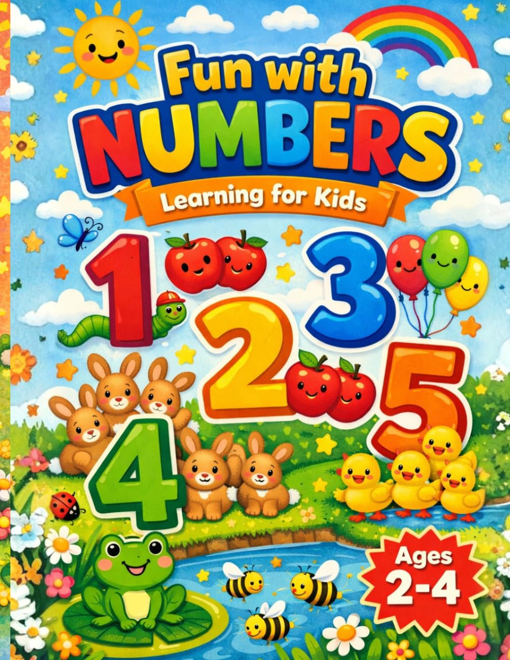 Count & Color Fruits: Fun Numbers for Toddlers: Learn Numbers 1–10 with Fun Fruit Activities
