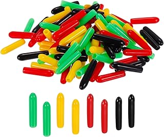 MECCANIXITY 100pcs 2mm Rubber End Caps Cover Assortment PVC Vinyl Screw Thread Protector Round Wire Shelf Caps for Screw Bolt Pipe Fence Post