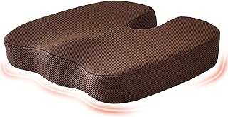 Cojín de asiento para silla de oficina, cojín de asiento de espuma viscoelástica para alivio del dolor de coxis, cojines...