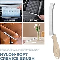 Vista 6 de Cepillo de Limpieza de 3 Piezas - Incluye Cerdas Suaves, Cepillo Duro para Hendiduras, Cepillo Multifuncional para Juntas, Rueda de Ventilación