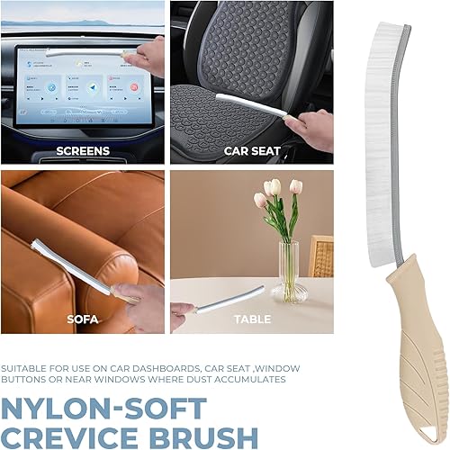 Miniatura 6 de Cepillo de limpieza de 3 piezas incluye cerdas suaves, hendidura dura, cepillo de lechada multifuncional, rueda de ventilación automática,