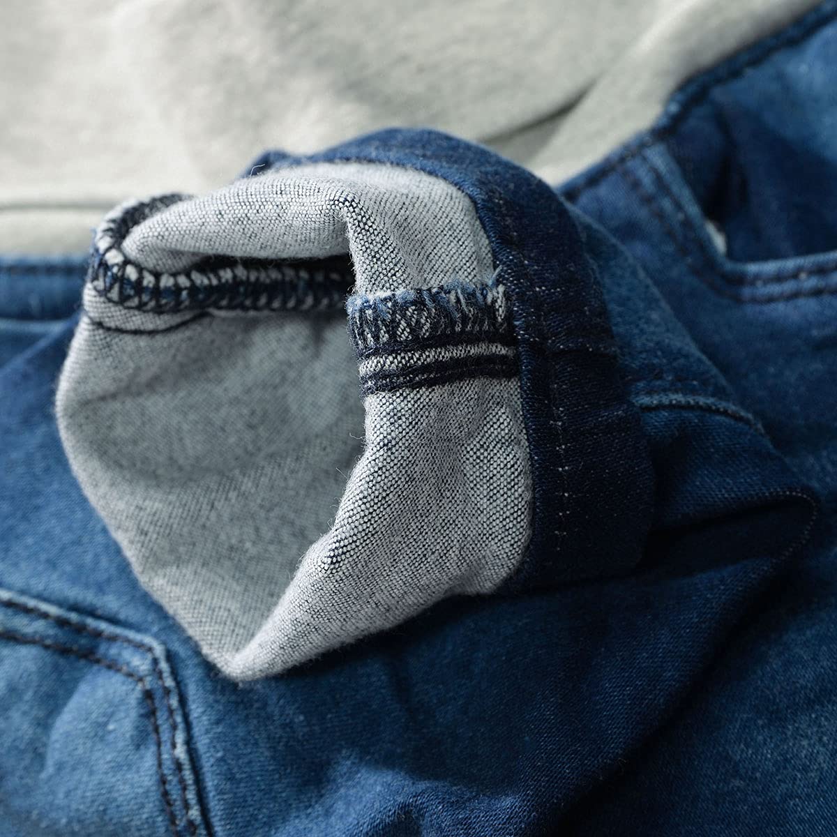 Staccato Jeans Baby Unisex - Pull On, weich, elastischer Umschlagbund, strapazierfähig - Mid Blue Denim, Größe 68-86