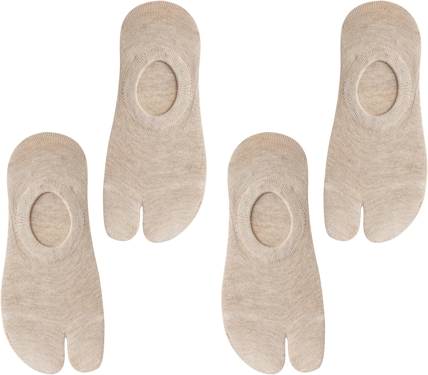 2 Pairs Flip Flop Socks, Japan Tabi No Show Socks Low Cut Split 2 Toe Sock