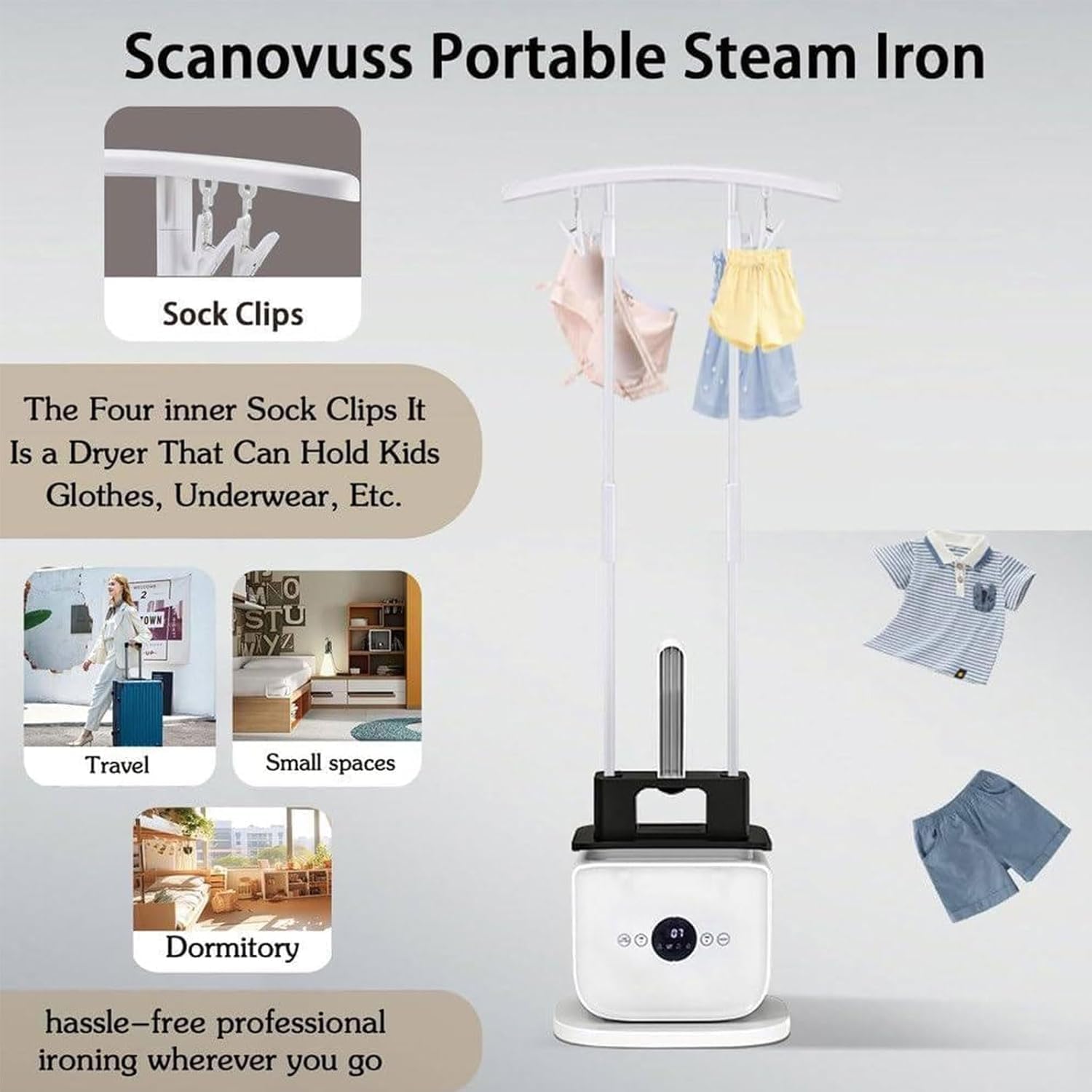 Ventura Ironing Machine, Ventora Automatic Ironing Machine, Time & Temperature Adjustable, Quick Ironing Dry, Built-In Aromatherapy Tank, For Shirts, Pants, Shoes