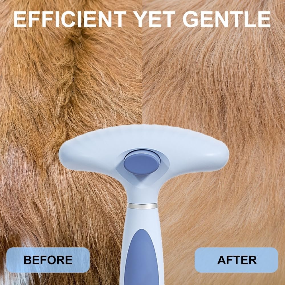Râteau pour Chien,Brosse de Toilettage pour Chien de Compagnie,Peigne de Massage pour Chien pour Enlever les Cheveux Emmêlés et les Nœuds