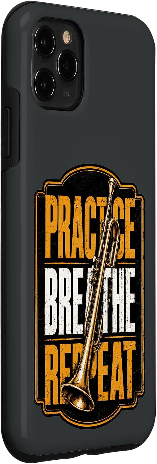 Repeat-Vintage Trumpet Player Trumpet Musician Music Trumpet Case for iPhone 11 Pro Max image 3
