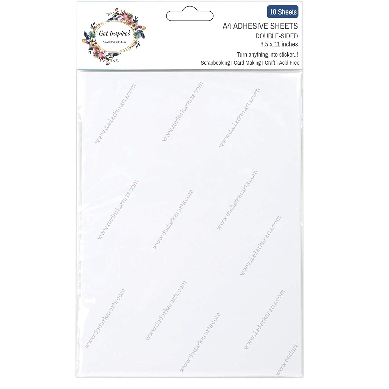 Get Inspired Plastic Double Sided Clear SelfAdhesive Sheets 12X12In Pk