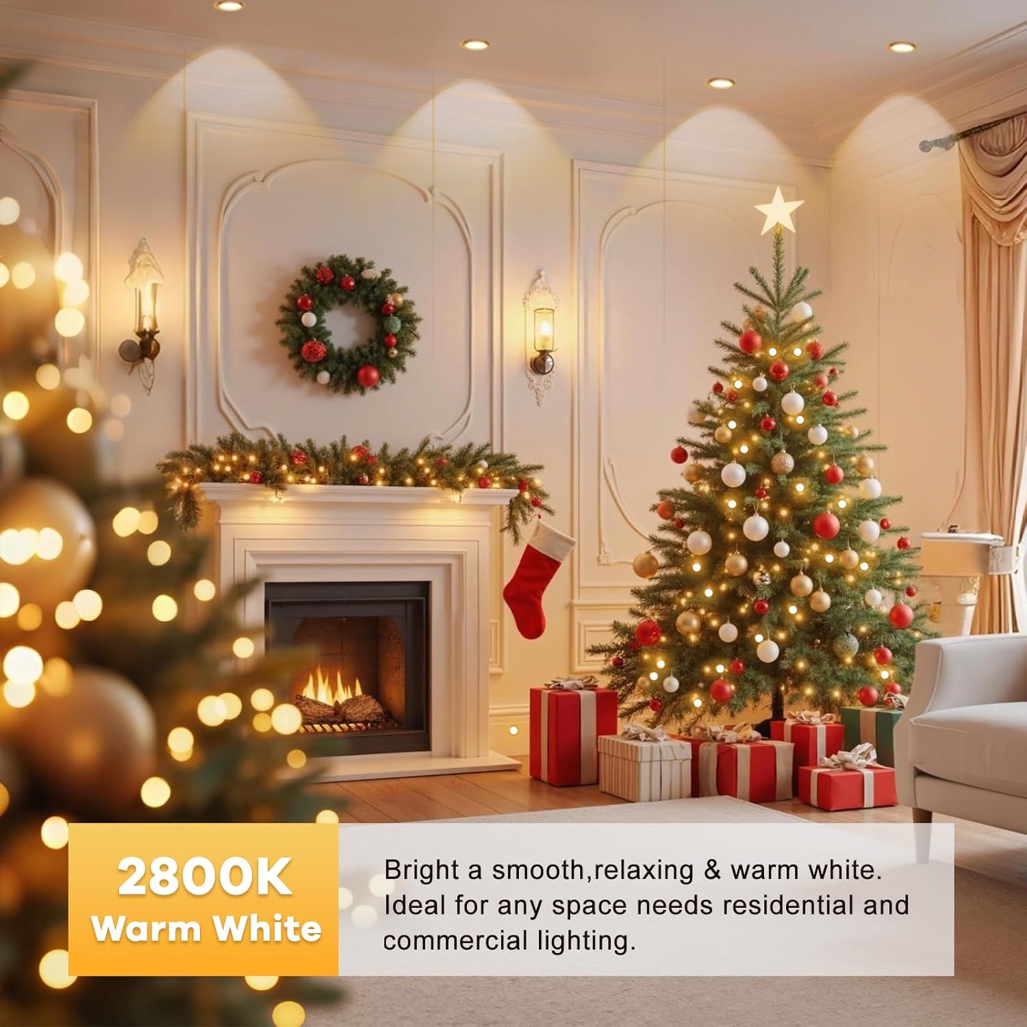 MR11 GU4 6V 5W Halogen Light Bulbs, GU4 Base Halogen Spotlight Bulb, Dimmable Warm White 2800K Fiber Optic Light Bulb, MR 11 Bulb with Glass Cover for Landscape, Track Light, 2 Pack