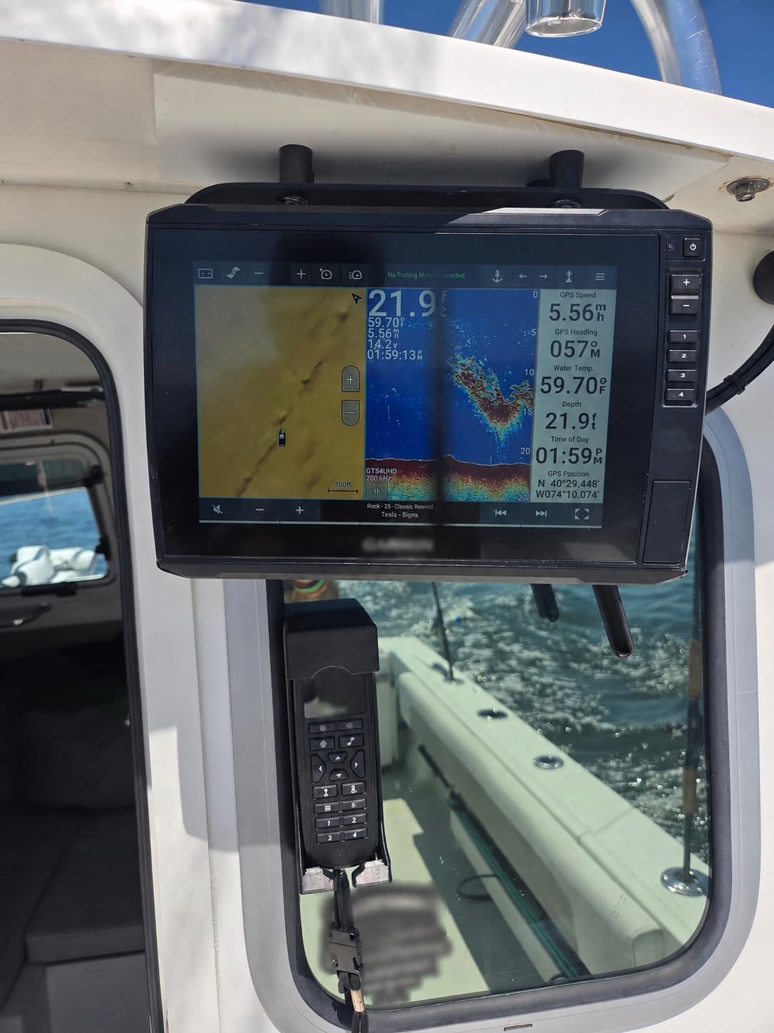 Remote Holder for Garmin Force Kracken Trolling Motor Remote & Force Current Remote | Surface Mount | Marine ASA | Stainless Hardware Included | Screw or No-Drill Install (Black)