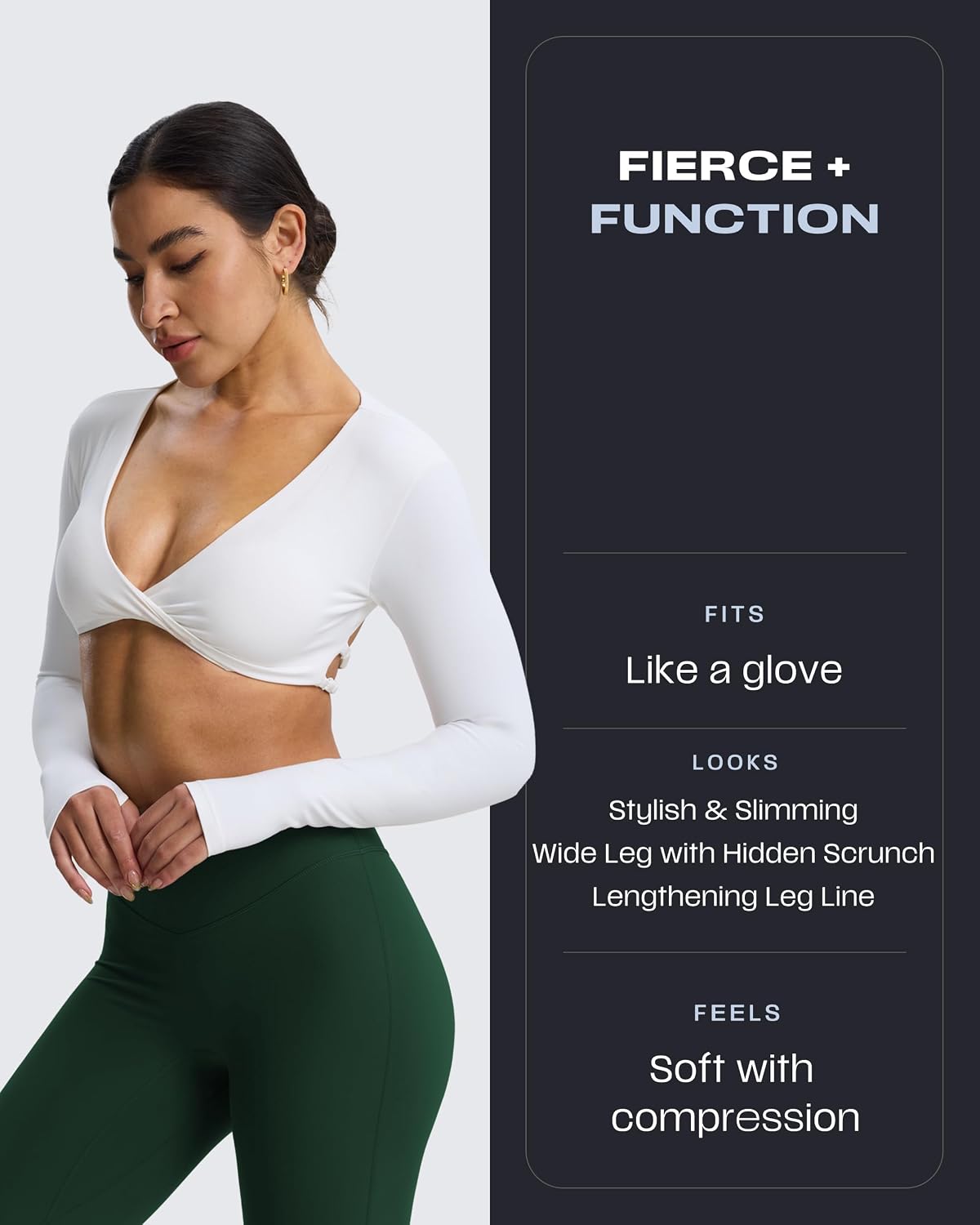 Aoxjox Flare Leggings for Women Metamorph Mid-Rise Hidden Scrunch Butt Lifting Wide Leg Yoga Pants 30"/32"/34"