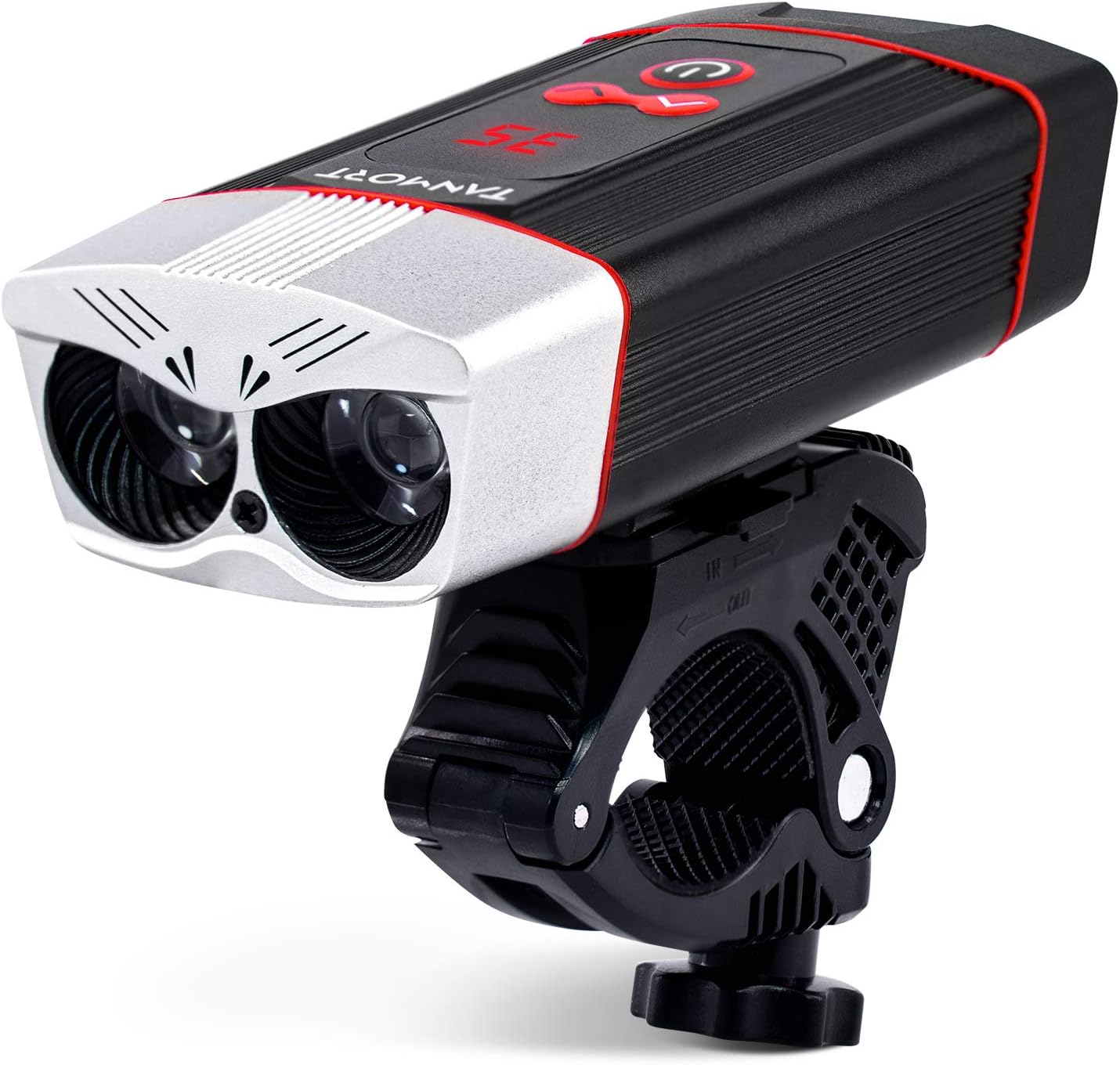 Owl Eye Design Front Bike Light 1000 Lumen, LED Flashlight USB Rechargeable Bicycle Headlight with Power Bank Function and Digital LED Display, Waterproof Super Bright Mountain Cycling Light