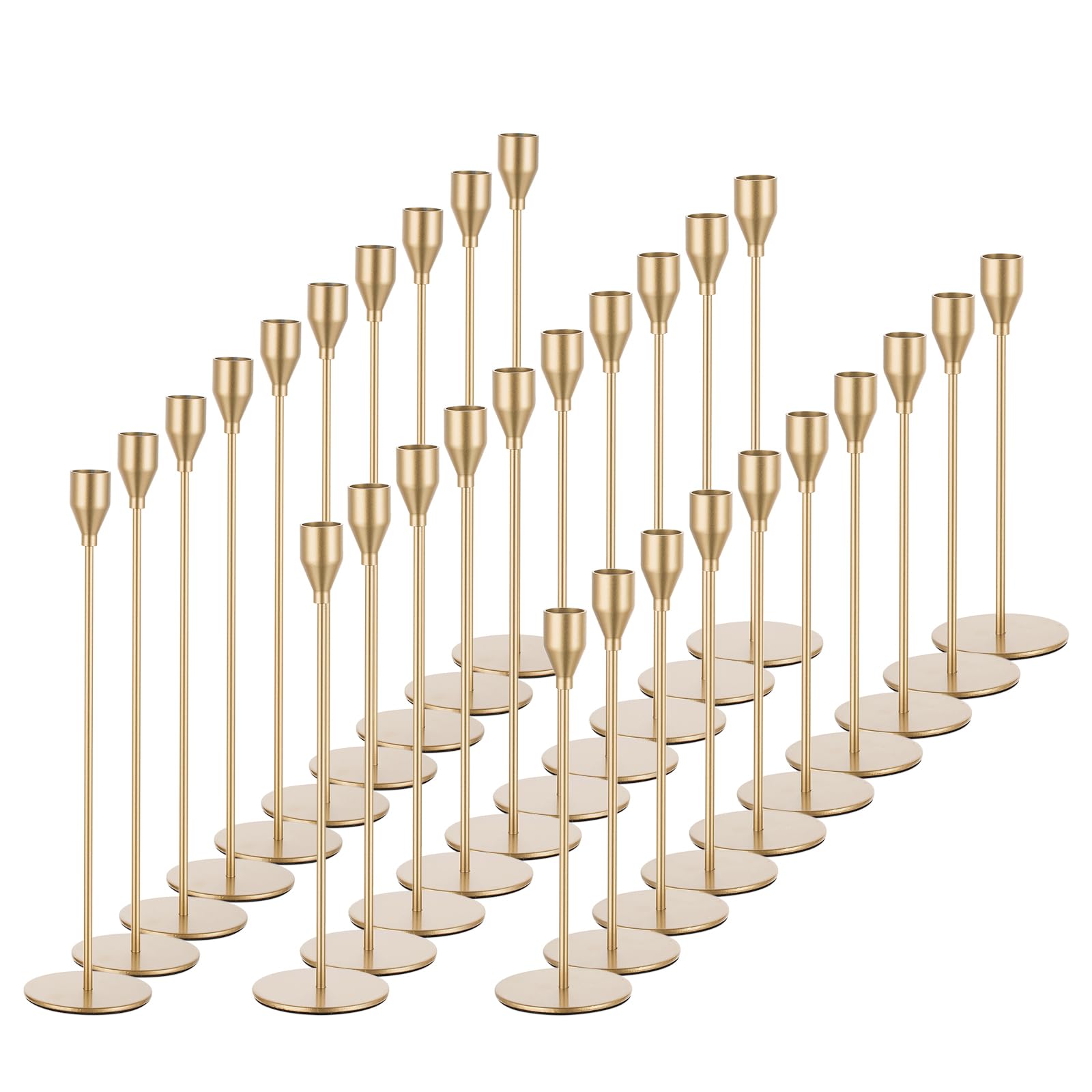 Bougeoirs en laiton dore Candeldo de qualité premium pour table de fête