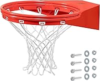 Goalsetter Double Ring Static Basketball Rim - Durable Steel, Orange Powder-Coat Finish, Mounting Hardware & Net, Lifetime Warranty