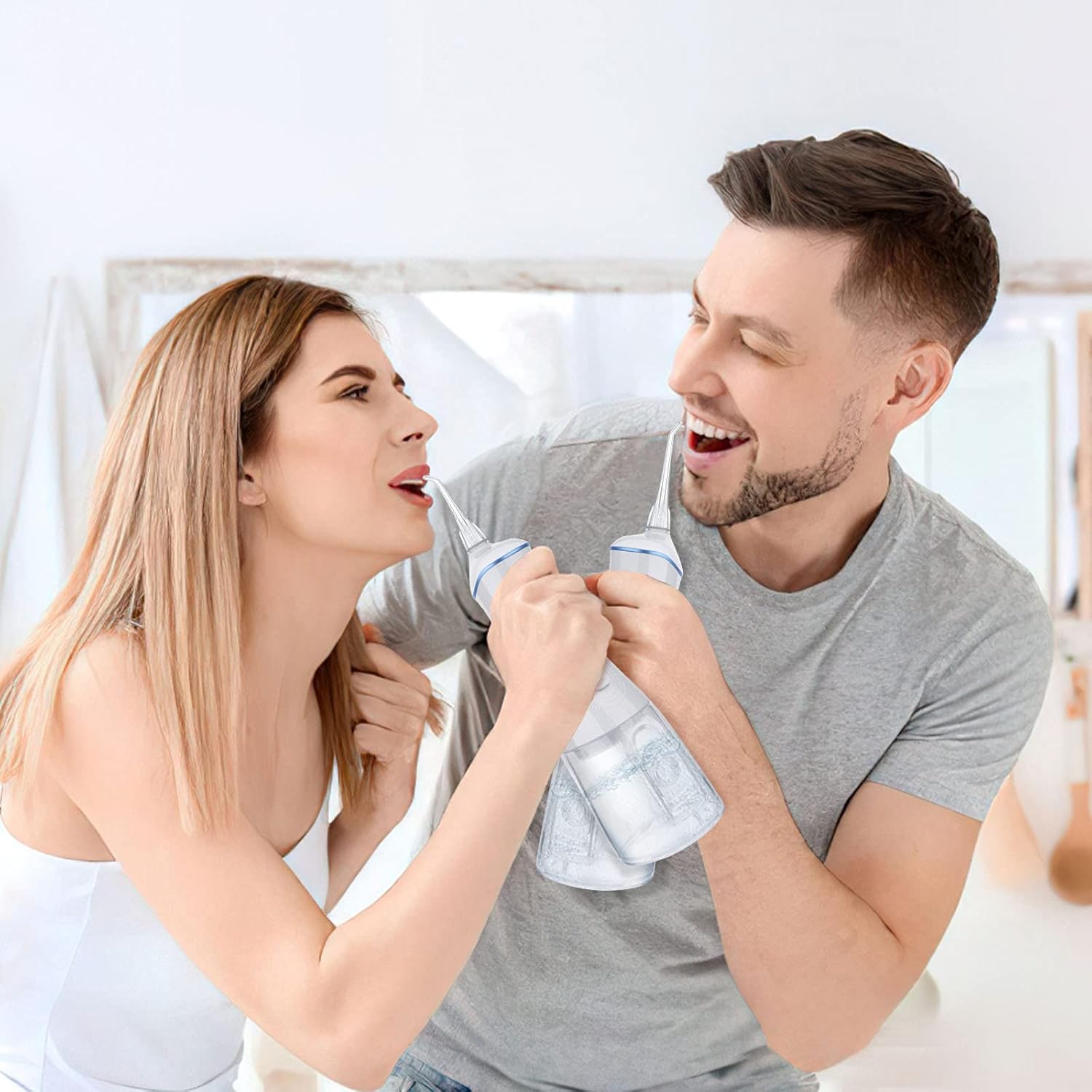 Cordless Water Flosser for Teeth Portable 320ML Dental Oral Irrigator Waterproof Water Pick Teeth Cleaner 4 Modes USB Rechargeable Power Dental Flossers with 4 Jet Tips for Braces Care Home Travel : Beauty & Personal Care