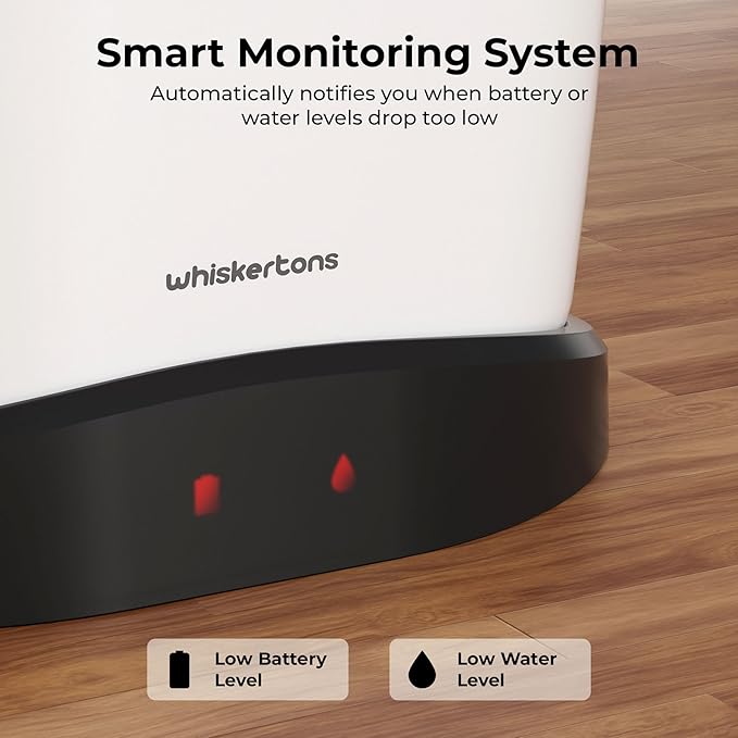 Fuente de Agua Inalámbrica para Gatos Whiskertons, 3L, Acero Inoxidable miniatura 9