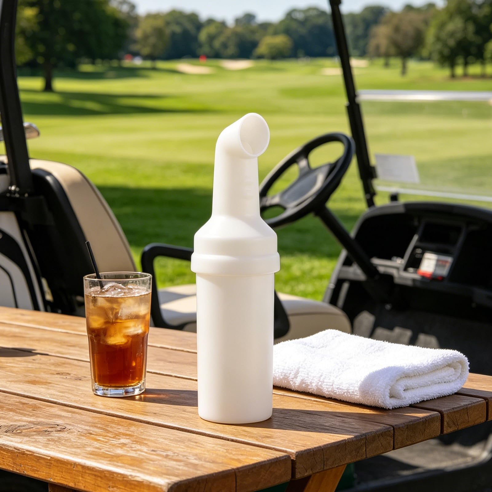 Sandflasche für Golfwagen: Befüllbehälter mit Griff zum Aufhängen – Einfache Montage, ohne Bohren erforderlich – Zubehör für Golfwagen-Aufbewahrungsbehälter