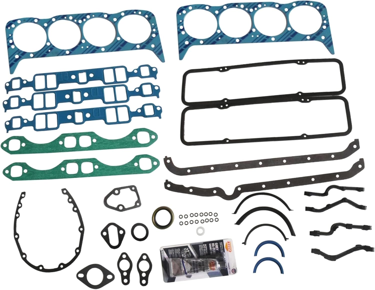 Partsflow Full Engine Gasket Set for Buick Century Skylark for Chevy C10 C20 Caprice for Olds V8 for Small Block Chevy 283-350 5.7L V8 1955-1980 OE#KS2600