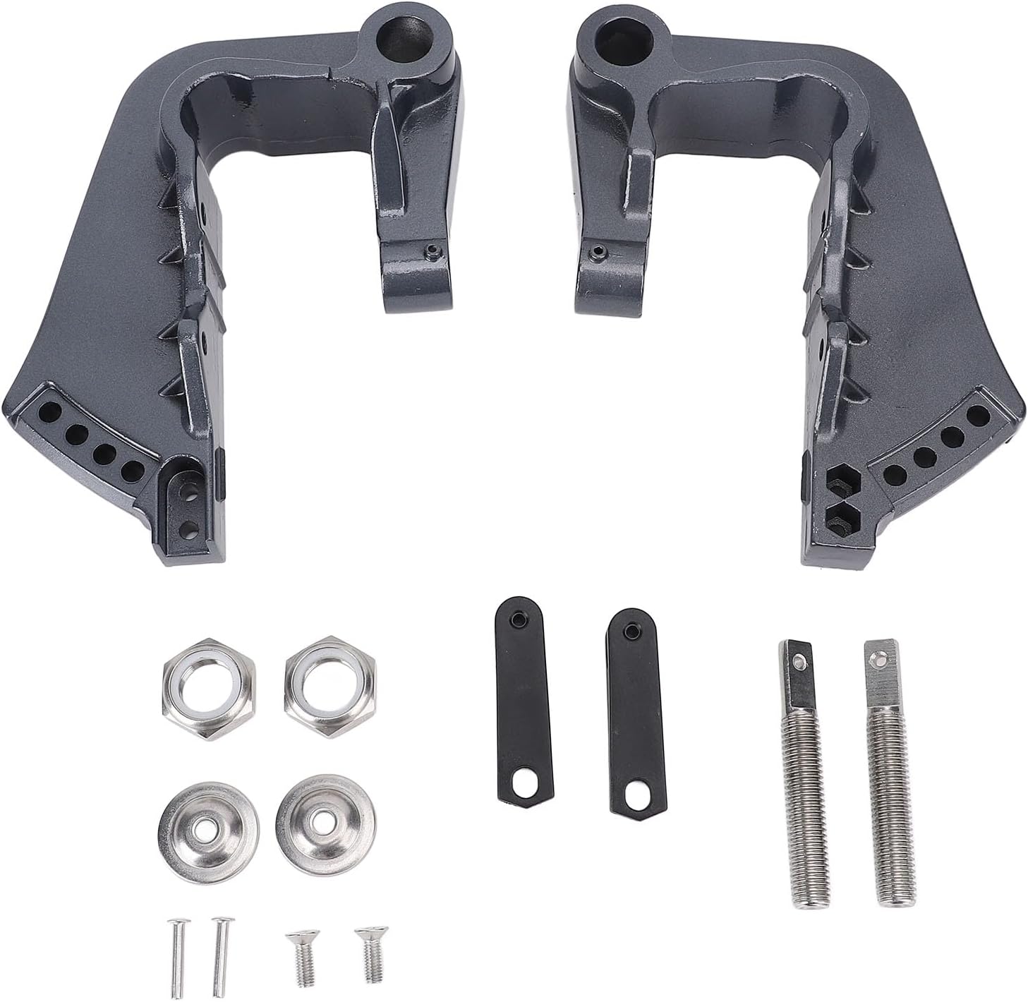 Outboard Motor Bracket, Engine Clamp Mounting Set Compatible with Yamaha 15MSHC 9.9MSHC F15ELHC F15ESHC T9.9ELR2D 63V-43112-07, Steel Alloy Outboard Clamp Bracket Replacement