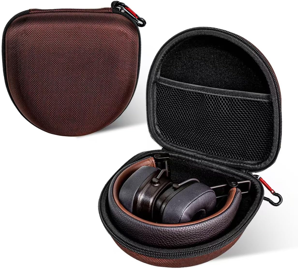 Over-Ear Bluetooth Headset Bag Storage Carrying Case Compatible with Marshall Major V/IV/III/II/5/4/3/2 (Brown)