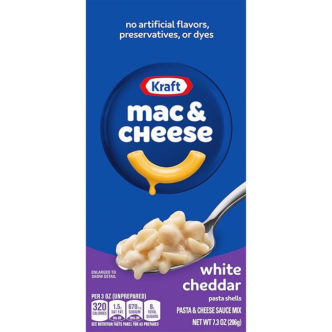 Macaroni and Cheese Dinner, White Ceddar Pouch, 206 g