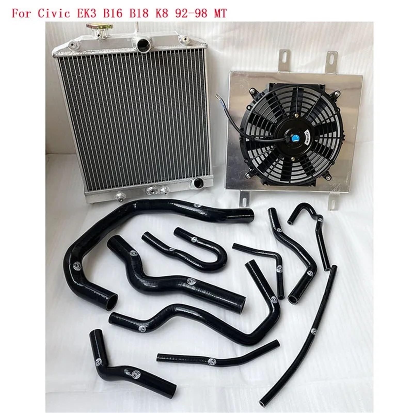 Radiatora Steam Deck 3-rzędowa Aluminiowa Chłodnica Wyścigowa 60 Mm Do Hondy Civic EK EG DEl Sol Manual D15 D16 Do CIVIC EK3 B16 B18 K8 92-98 Radiator przewodzącym(K8-1304 black)