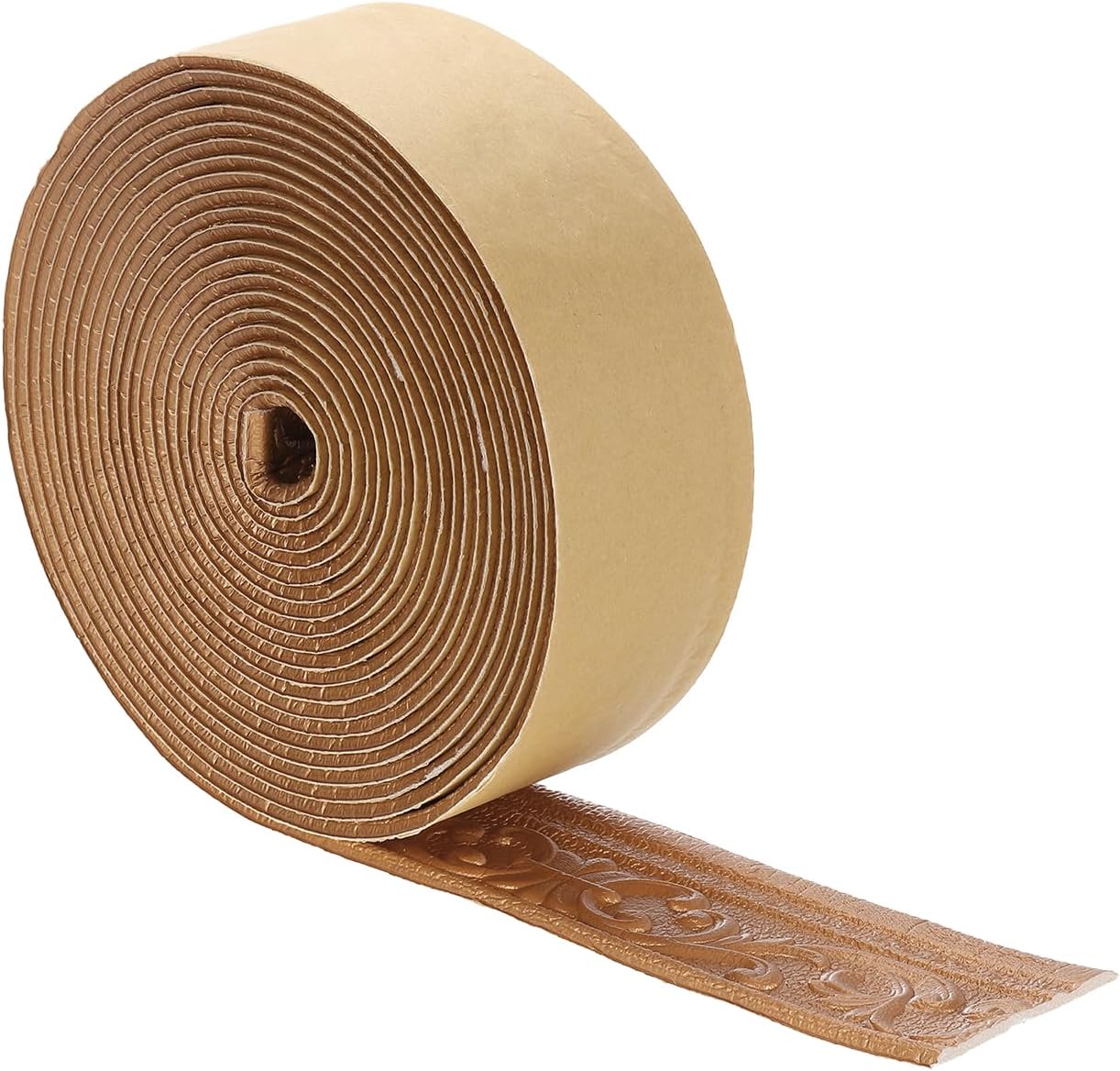 HARFINGTON 3D Wall Edging Self-Adhesive 362"x3.1" Flexible Peel and Stick Molding Trim for Wall Mirror Door Wardrobe Gap Sealing Frame Lines, Copper