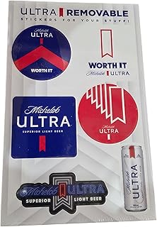 Ultra Removable Sticker Set, Beer Brand Logo Decals, Multi-Design Pack