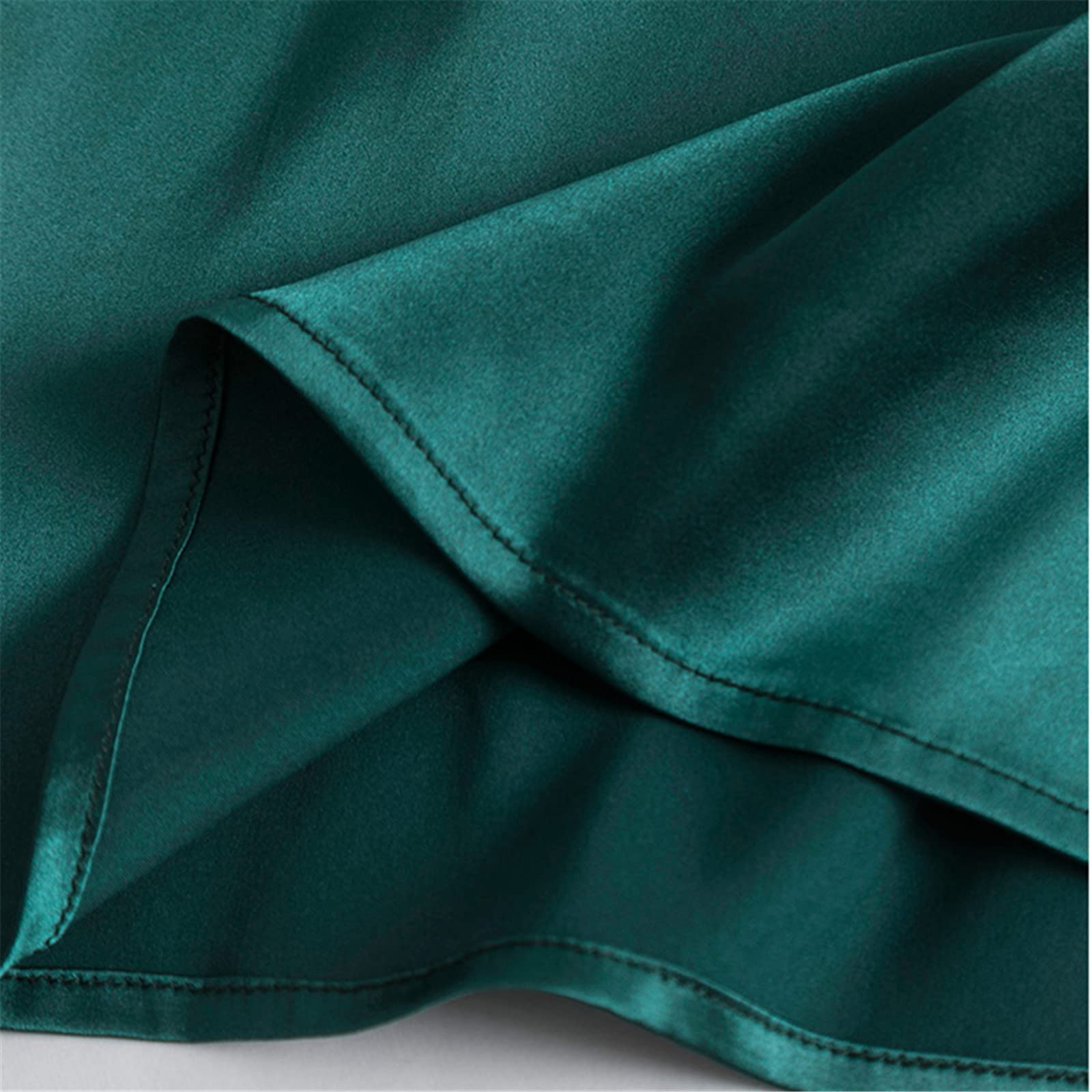 Haut en soie pour femme dos nu sans manches en satin blanc pour l'été, menthe, XXL