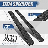 Vista 3 de Auto Dynasty Estribos compatibles con modelos 2007-2019 de Chevy Silverado GMC Sierra de cabina extendida, riel lateral de aluminio, estribo tipo