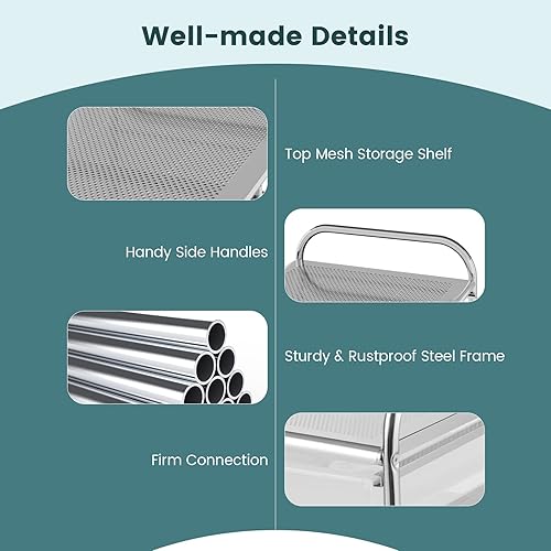 Miniatura 5 de COSTWAY Carrito de almacenamiento con ruedas de 20 cajones carrito organizador de almacenamiento para herramientas álbumes de recortes papel