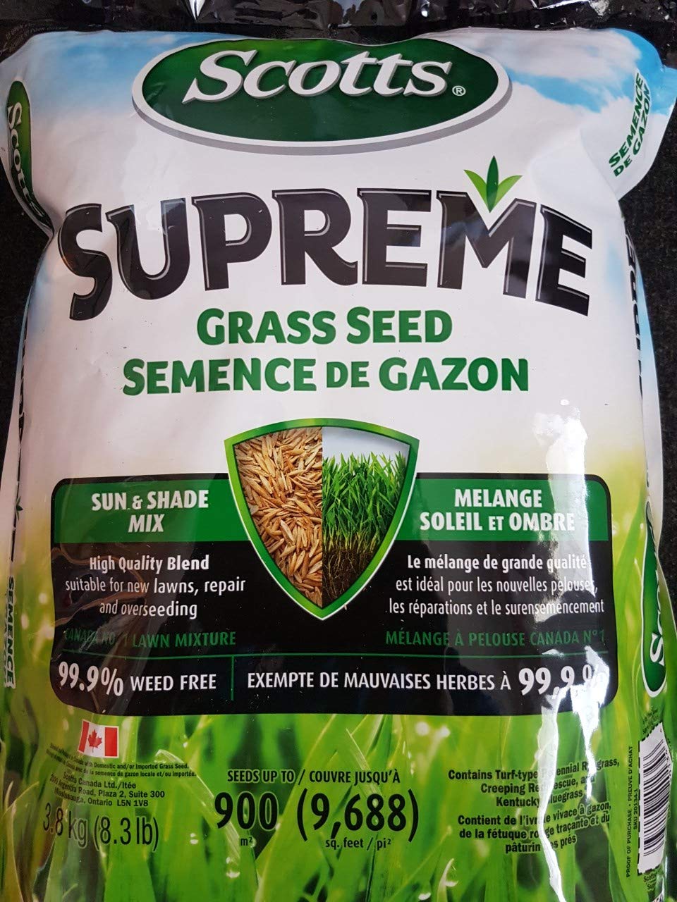 Scotts Supreme Grass Seed Sun Shade & Mix with Improved Formula