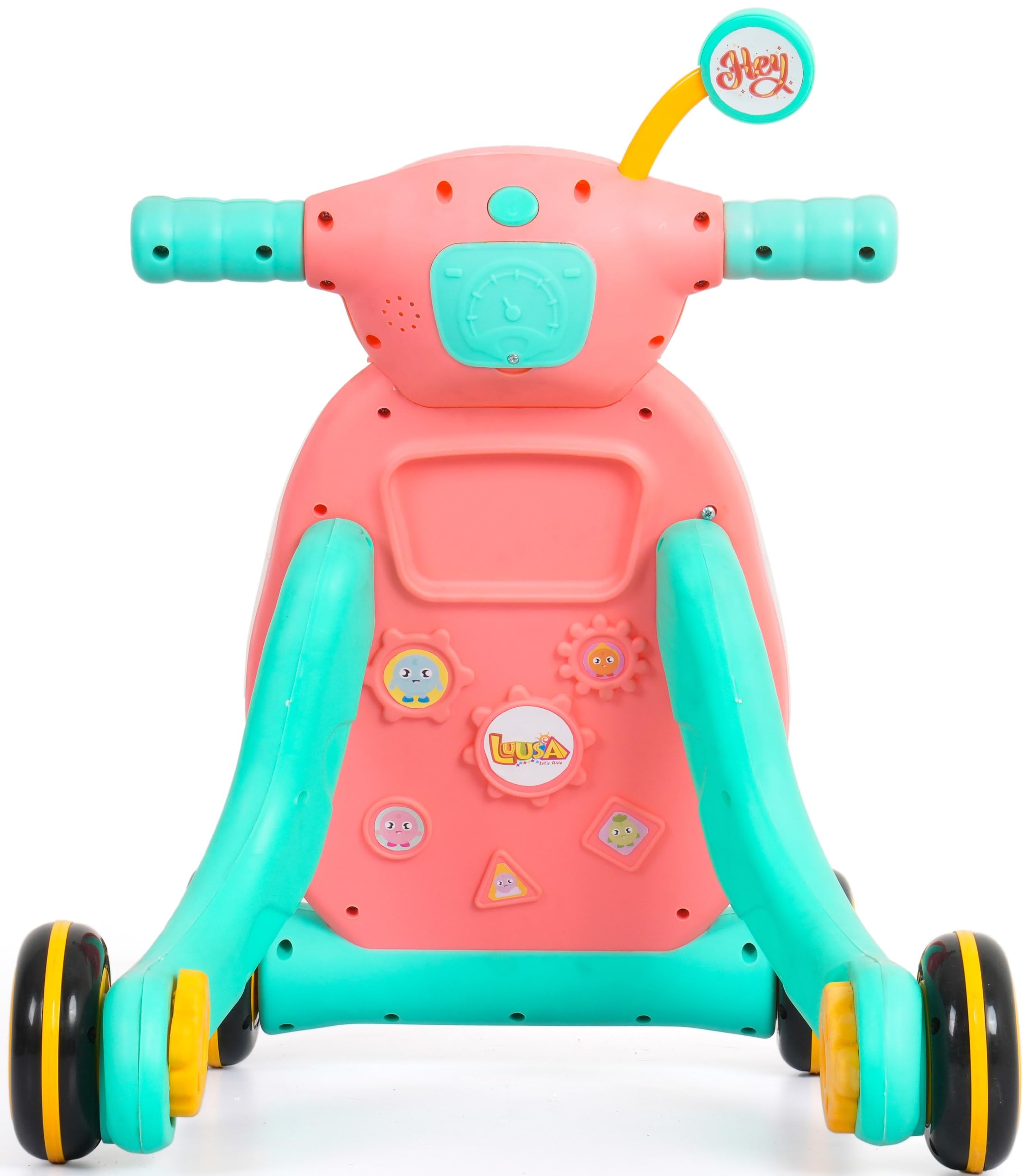Goyal's Tiny Tracker Baby Walker Early Education Activity Center with Lights, Sounds and Ball Game, Baby Push Walker (Pink) - Image 7 thumbnail