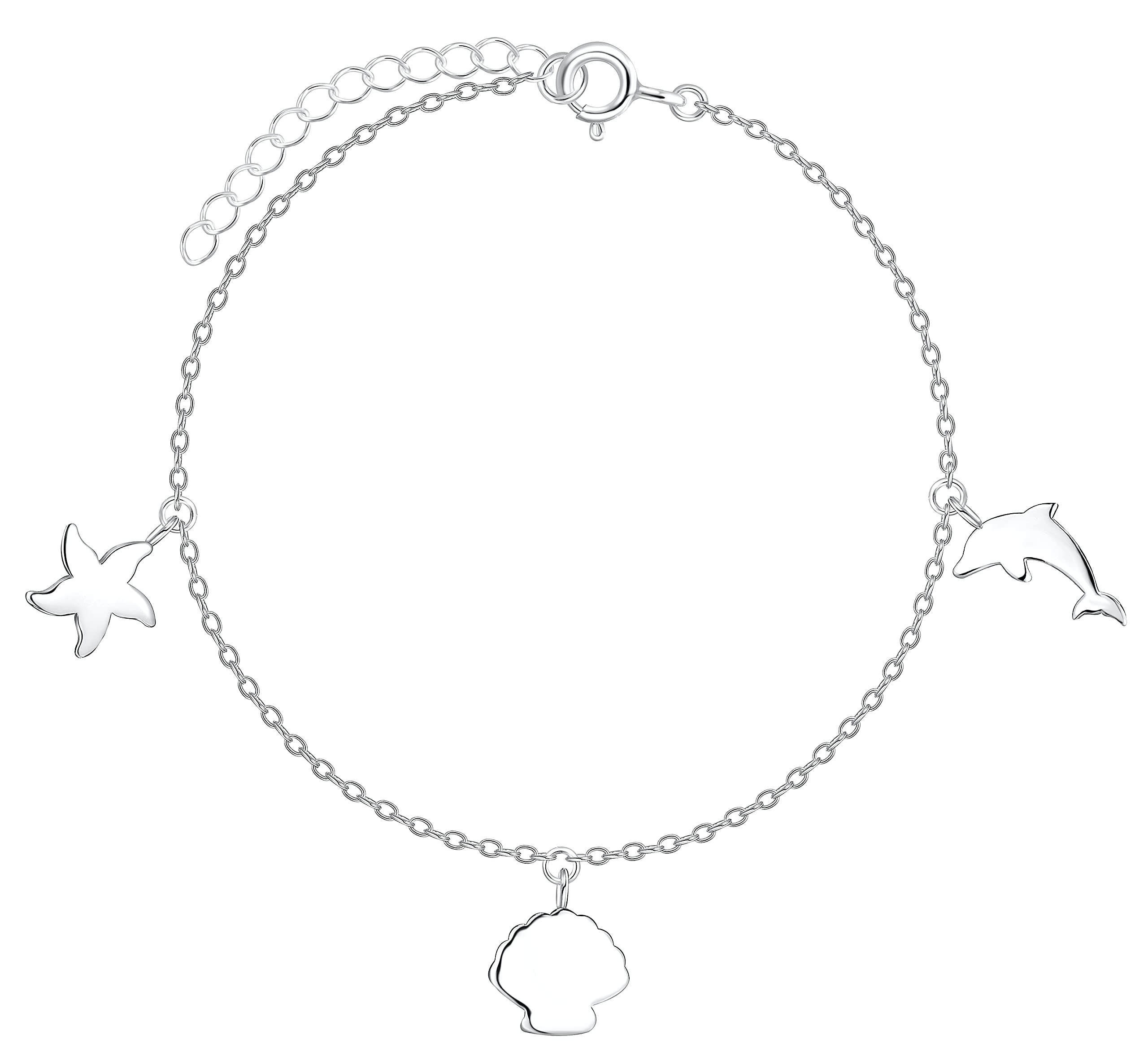 via mazzini 92.5-925 Sterling Silver Beach Charms Fun Holidays Anklets for Women and Girls (Anklet0001) 1 Piece-picture-53
