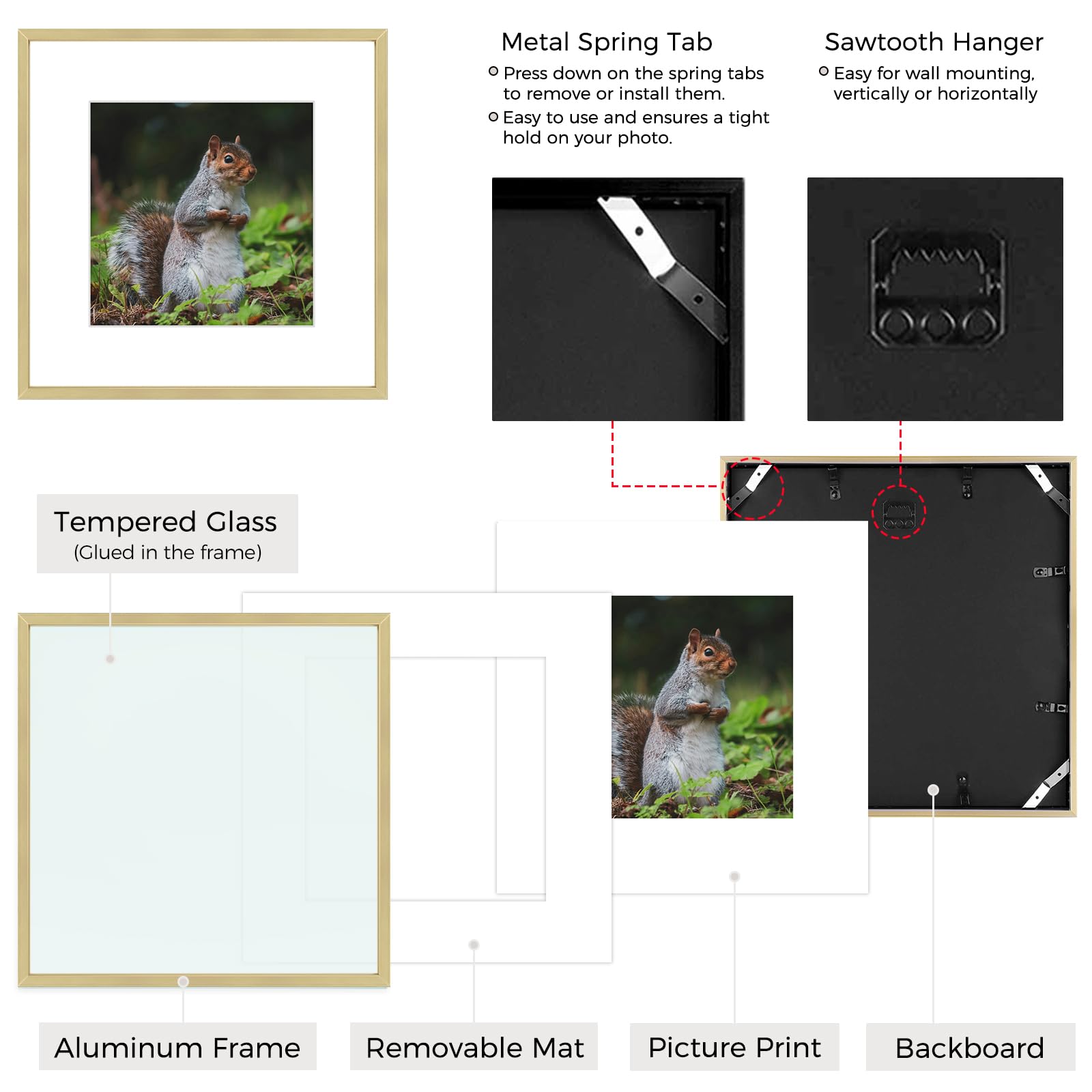 Amazon.com - Golden State Art 12x12 Picture Frame 3 Pack