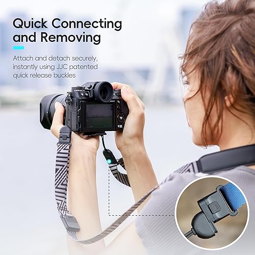 Miniatura 3 de Correa de cuello para cámara sin espejo con hebillas de liberación rápida, correa de hombro ajustable para Sony A7C II A7 IV III A7R V IV ZV1 ZV-E10