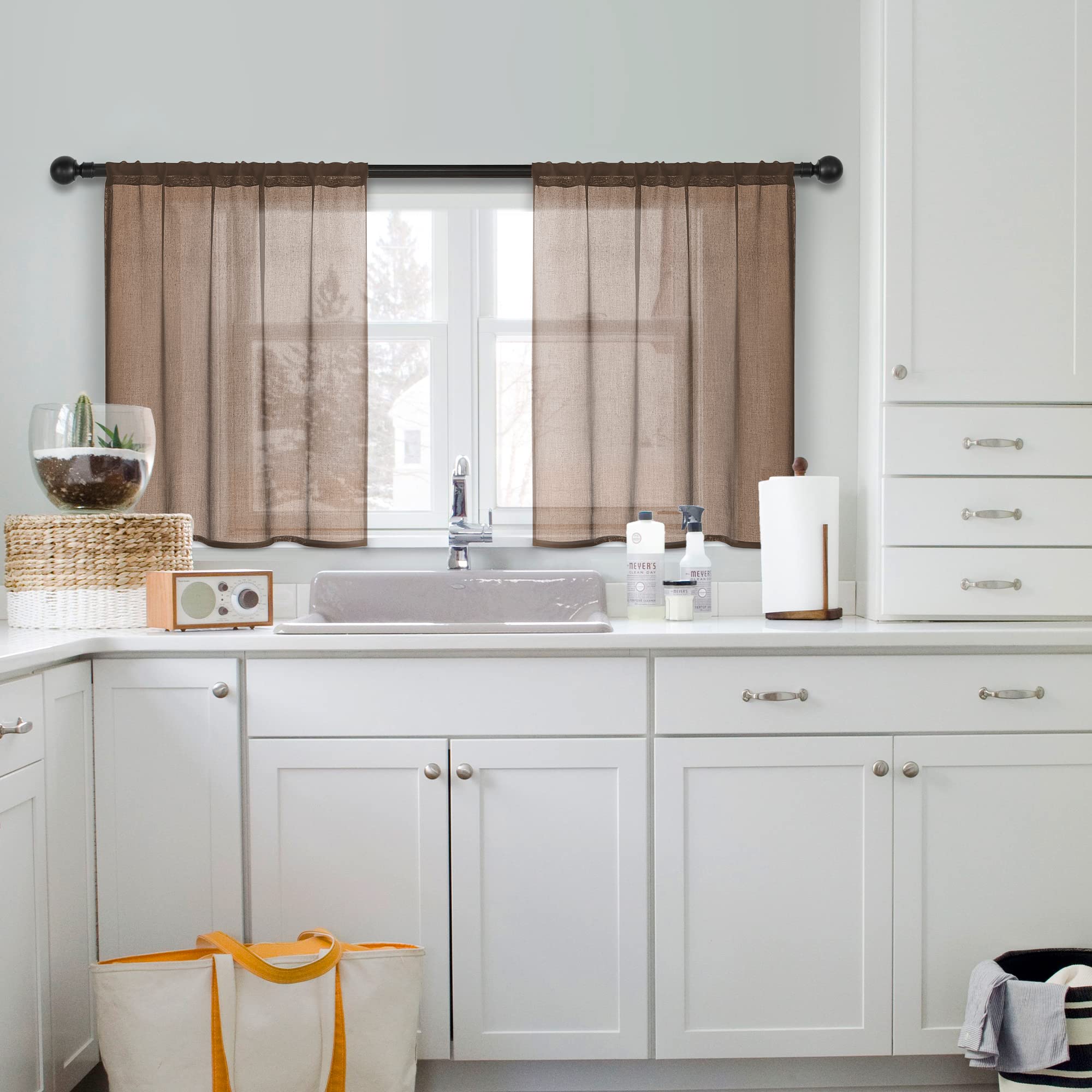 Amazon.com: MRTREES Kitchen Tier Curtains 24 Inch Length