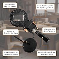 Vista 4 de Feekoon Paquete de 2 abrazaderas de correa de cinturón de 13 pies para carpintería, abrazaderas de banda de liberación rápida con 4 garras