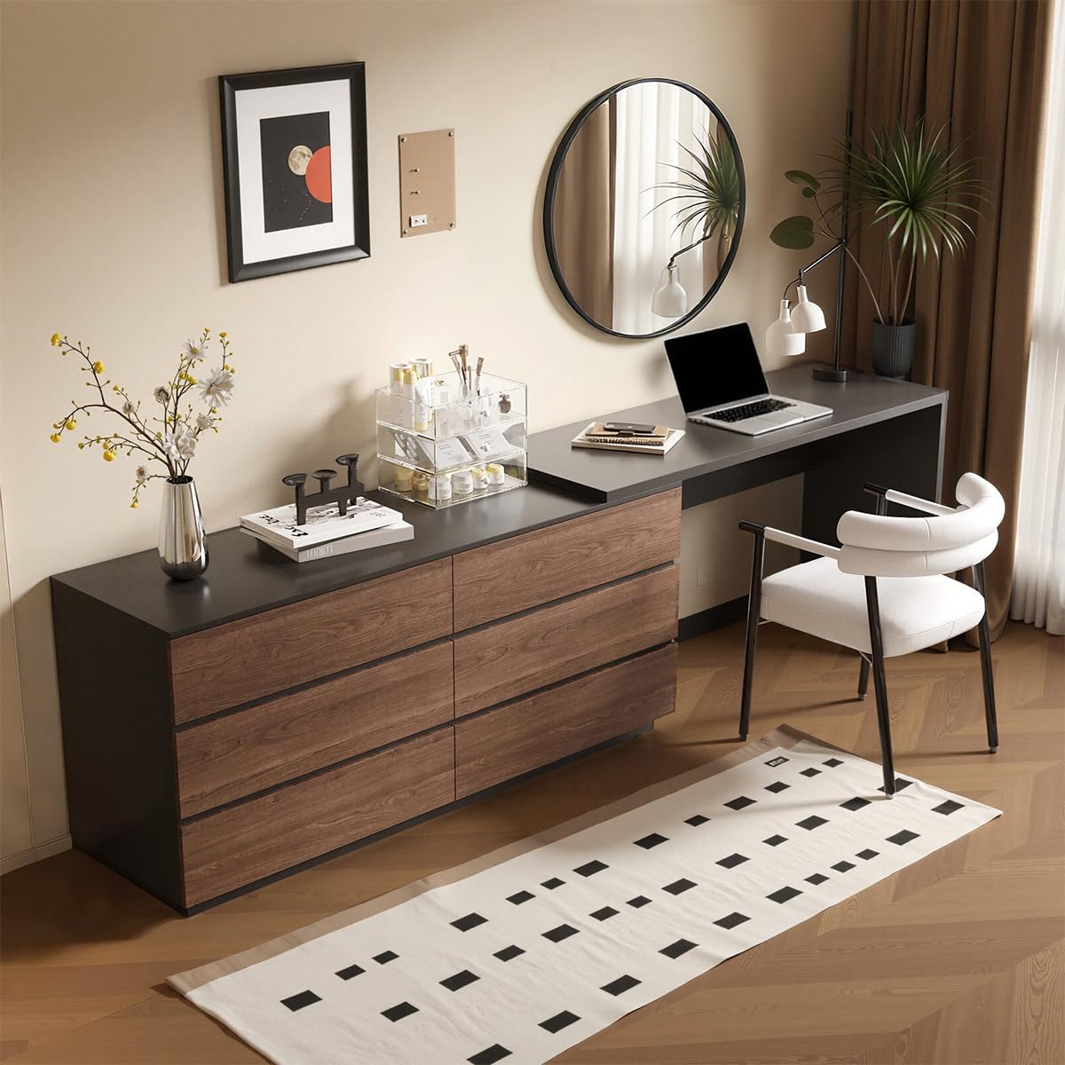 l shaped dresser Trroec Expandable L-Shaped Dresser, 55.9 to 97.63 Inch Adjustable watching or TV gaming Size:Small 14.5